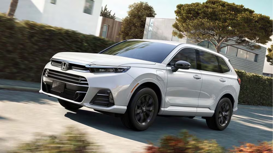 a white, four-door, SUV crossover