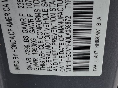 2020 Honda Accord EX