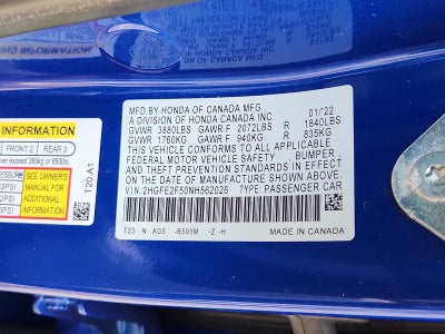 2022 Honda Civic Sedan Sport