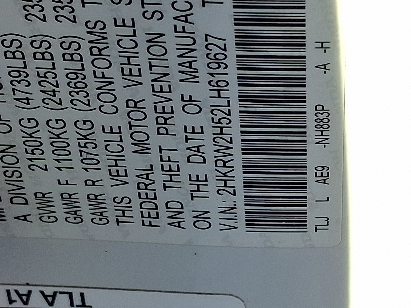 2020 Honda CR-V AWD EX