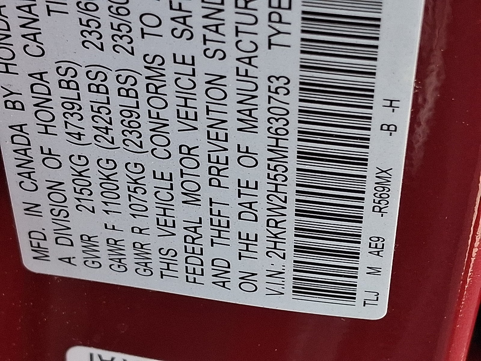 2021 Honda CR-V AWD EX
