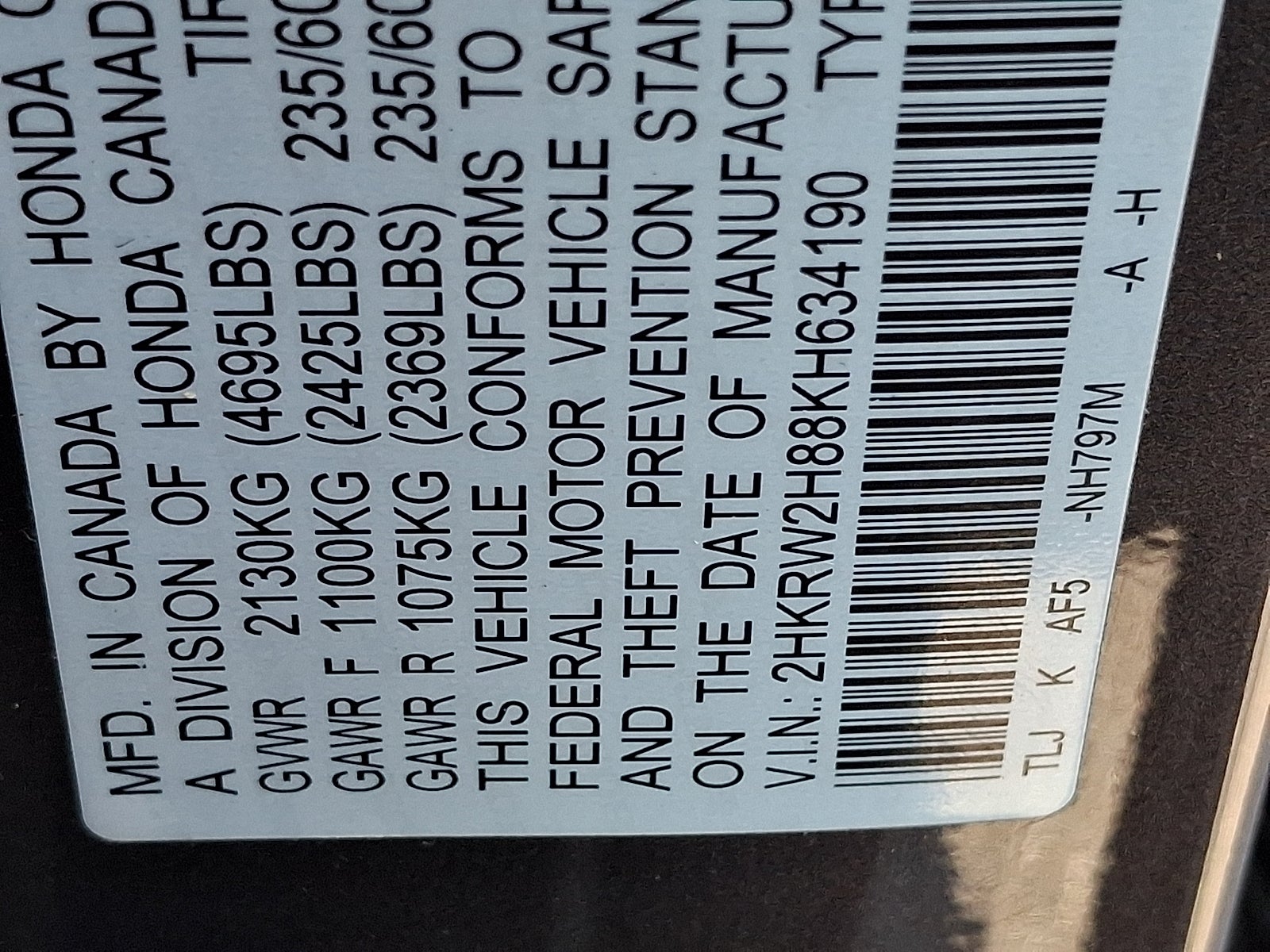 2019 Honda CR-V EX-L