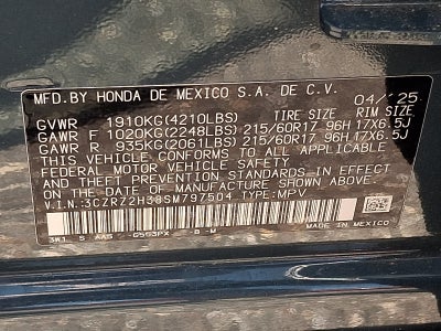 2025 Honda HR-V AWD LX