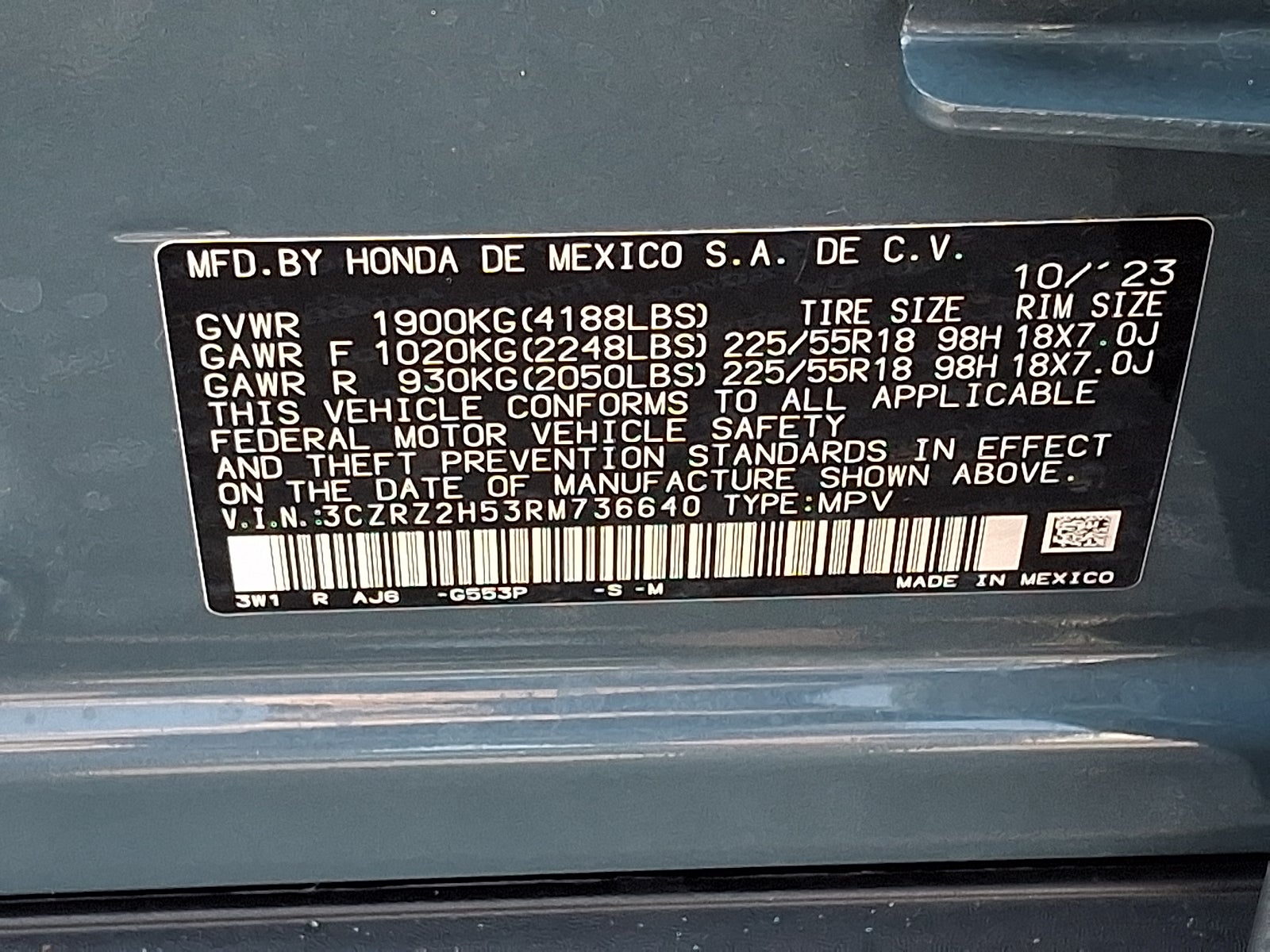 2024 Honda HR-V AWD Sport