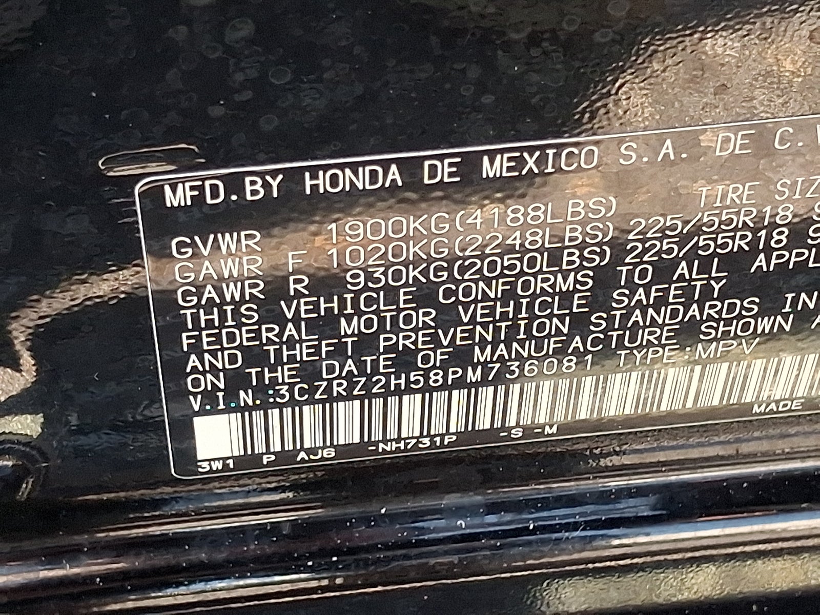 2023 Honda HR-V AWD Sport