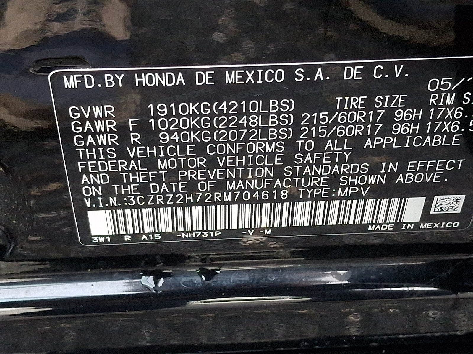 2024 Honda HR-V AWD EX-L