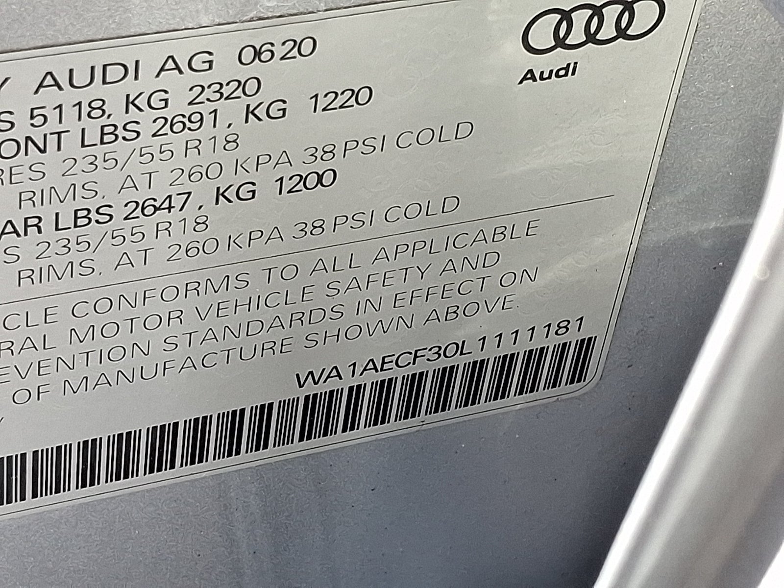2020 Audi Q3 Premium 45 TFSI quattro Tiptronic