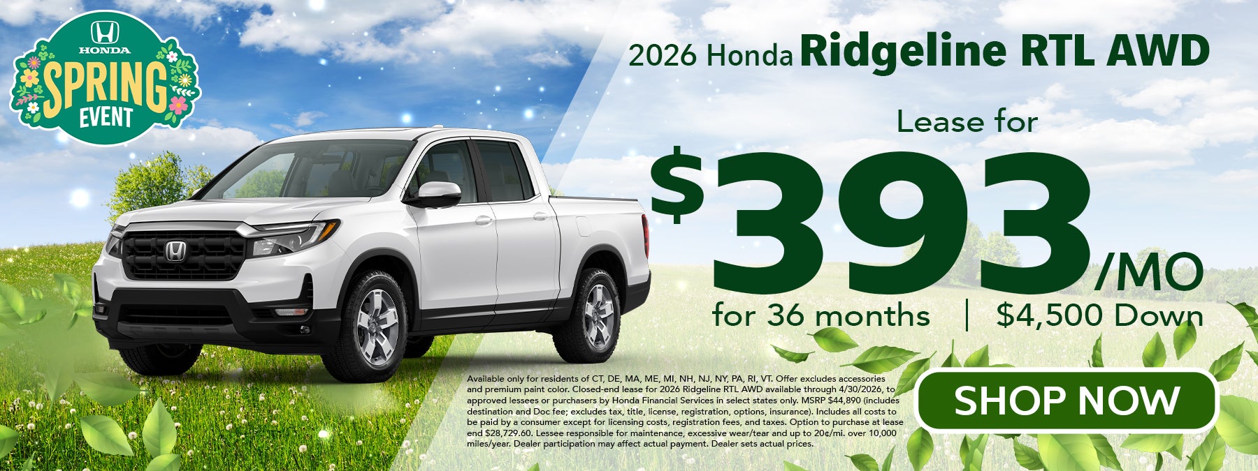 2026 Honda Ridgeline RTL AWD